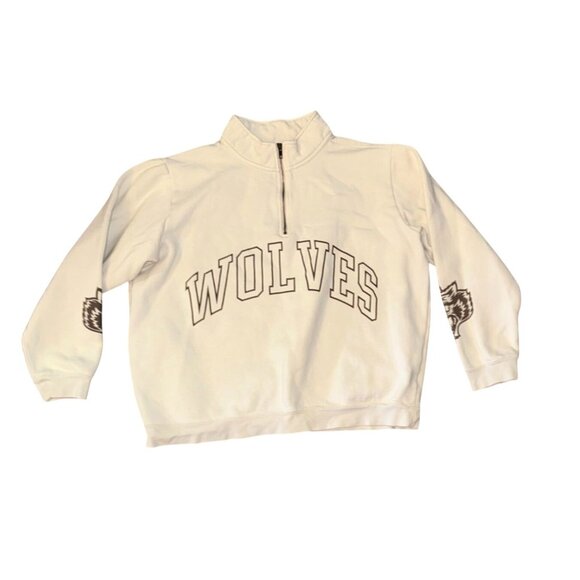 Dare Sport Limit edition 316 of 1000 Wolves XL White Quarter Zip Pullover Sweats - Picture 1 of 7